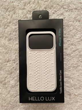 Hello Lux Vanilla Lace Phone Case for iPhone 17 Pro Brand New in box
